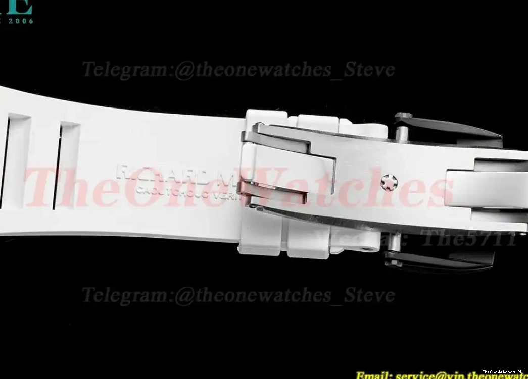 Dial on Carbon RM035-02 White Skeleton V5 RU Strap NH05A ZF 0329